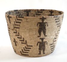 ANTIQUE COLLECTIBLE PAPAGO NATIVE AMERICAN LARGE BASKET 10 1/2