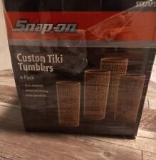 Snap On  Tiki Tumblers Set Of 4.  NEW OPEN BOX 2024 picture