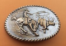 Rare Antique Mid 20th Century Retro Old Clasp Cowboy Rodeo Roping Belt Buckle picture