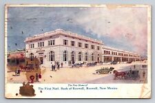 First National Bank Roswell New Mexico Vintage Posted 1913 Postcard picture