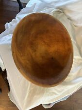 Vintage MUNISING Wooden Primitive Dough Bowl Oval Round, great condition.  picture