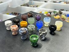 10pc Natural mix Quartz hand Carved Goblet crystal Reiki picture