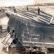 1900s RPPC Engine Train Wreck Railroad Disaster Real Photo Postcard #4 picture