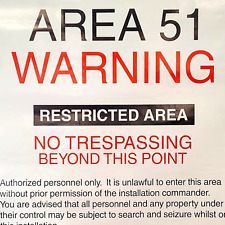 Area 51 Warning Poster Deadly Force Authorized Base Gift Store Authentic 1996 picture