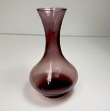 Amethyst Genie Style Glass  Vase Handmade In West Virginia Vintage MCM picture