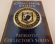 CHALLENGE COIN, NEW POW*MIA BRING 'EM HOME Enameled PATRIOTIC 1-5/8