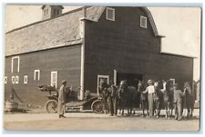 c1910's Horses Barn Livery Stable Car Scene RPPC Photo Posted Antique Postcard picture