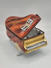 Vtg Limoges France Peint Main Marque Disposse Grand Piano Jewelry Trinket Box picture