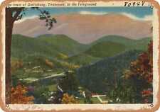 Metal Sign - Tennessee Postcard - The town of Gatlinburg, Tennessee, in the for picture