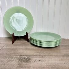 Pair of 2 Vintage 1950s Fire King Mint Green Jadeite Jane Ray 9