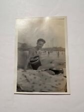 VTG Snapshot Photo Handsome Male 1920's Bathing Suit picture
