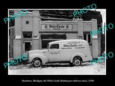 OLD 6 X 4 HISTORIC PHOTO OF DEARBORN MICHIGAN THE WHITE CASTLE HAMBURGERS c1940 picture