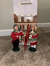 Byers Choice Carolers  2 2007 with 2002 CHRISTMAS house Box and Ladder picture
