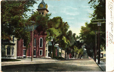 City Hall Street View Saco Maine Undivided Postcard c1906 picture