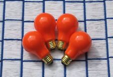 BOXof4 new PUMPKIN orange PARTY & outdoor sign LIGHT BULB 25w A19 HALLOWEEN new  picture