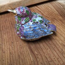 Rare vintage NYCO cloisonné and enameled bird figurine  picture