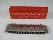 Vintage Kitchen Vegetable French Garnishing Stainless Cutter 1950's-60's MIB picture