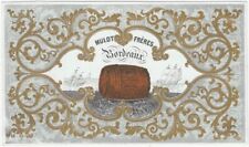 Bordeaux Wine Barrel Mulot Freres Magnificent French 19th Century Porcelain Card picture