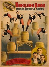 Ringling Bros World's Greatest Show Retro Circus Poster Photo rePrint 8.5