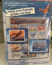 1997 Classic American Aircraft USPS 20 Postcards USAF 50th  Anniversary Stamp picture