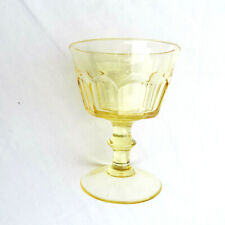 Vintage Yellow Depression Wine Glass Stemware  picture