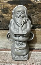 Cast Iron 11.5” Tall Santa Claus ~ Welcome Kiddies - Griswold Vintage Cake Mold picture