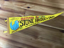 NATURAL STONE BRIDGE CAVES, Extremely RARE (pre 1980).  “WALL PENNANT” picture