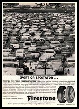 1961 Firestone Rubber X-101 Deluxe Champion & Super Sports 170-T Tires Print Ad picture