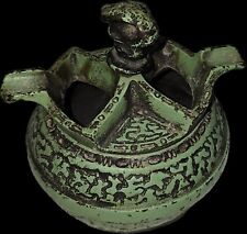Antique Alfred Dunhill Of London Green Cast Iron Snake Ashtray picture