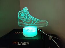 3-D LED illusion Nike Air Jordan Travis Scott USB 7 Color Night Light w/Remote picture