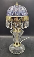 Iridescent Purple Crystal Michelotti Boudoir Lamp Vintage France & Holland Rare picture