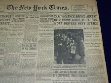 1949 APRIL 3 NEW YORK TIMES - TAXI VIOLENCE BRINGS ARREST 2 UNION AIDS - NT 1482 picture
