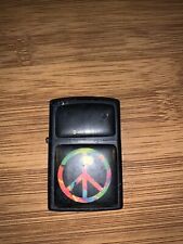  Vintage Lighter, 1994 Peace Sign, AADLP, NEW, Black Refillable picture