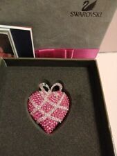 Rare Signed Swarovski 2004 Rose Crystal Heart  Brooch Retired Box Booklets  picture