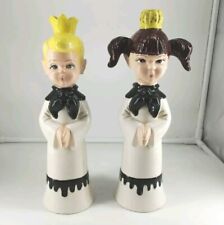 Vintage Boy and Girl Choir Figurine Candlesticks 12