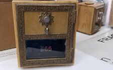 VINTAGE AUTHENTIC POST OFFICE LETTER LOCK BOX DOOR COIN PIGGY BANK LARGE SIZE picture