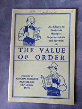 1951 National Foreman's Institute Job Handbook Value of Order Harry Myers picture