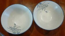 Pottery Bowls - Blue White - Set of 2 picture