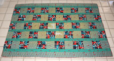 Set of 2 Vintage Patchwork Quilts - Red/Green/Blue - ~77