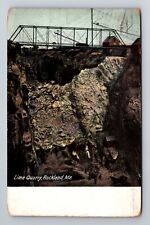 Rockland ME-Maine, Lime Quarry, Antique Vintage c1910 Souvenir Postcard picture