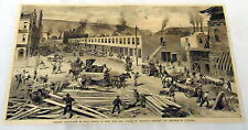 1889 magazine engraving ~ PRESENT APPEARANCE OF MAIN STREET Johnstown PA picture