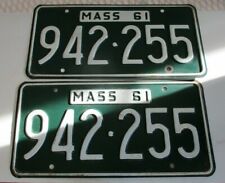 1961 Massachusetts  License Plate Tag 942255 pair picture