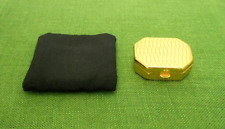 NWOT GOLD TONE PILLBOX with Black Pouch picture