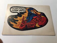 1975 TOPPS COMIC BOOK HEROES STICKERS GHOST RIDER PETER FONDA LOOK OUT picture