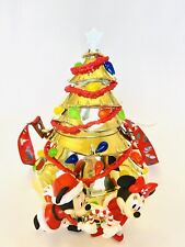 Disney Parks 2022 Gold Christmas Tree Light Up Mickey Minnie Popcorn Bucket New picture