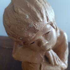 Signed Figurine Sculpture Dave Grossman Designs St Louis Contemplation Boy 1969 picture