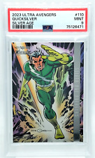 Quicksilver PSA 9 2022 Marvel Ultra Avengers #110 Silver Age POP 1 FOIL picture