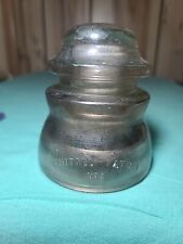 ✅Vintage Whitall Tatum Co Glass Insulator No 1  1-41A Clear Grey picture