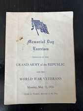 1926 G.A.R. Grand Army of the Republic Memorial Day Exercises WWI Veterans VFW picture