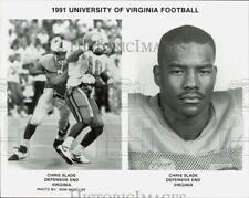 1991 Press Photo University of Virginia football player Chris Slade in action picture